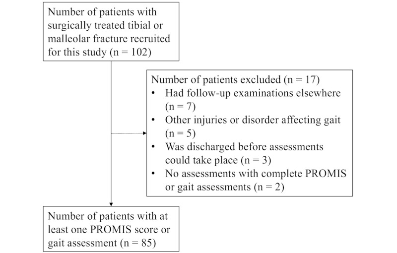 Recovery of Patient-Reported Outcome Measures vs Gait Parameters Obtained by Instrumented Insoles After Tibial and Malleolar Fractures: Prospective Longitudinal Observational Study.