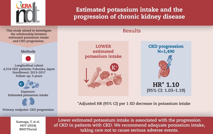 Estimated potassium intake and the progression of chronic kidney disease.