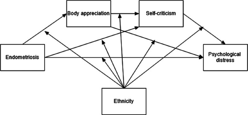 Examining the relationship between endometriosis and psychological distress: roles of cultural background, body image and self-criticism in women's health.