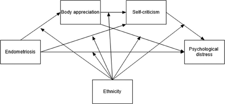 Examining the relationship between endometriosis and psychological distress: roles of cultural background, body image and self-criticism in women's health.