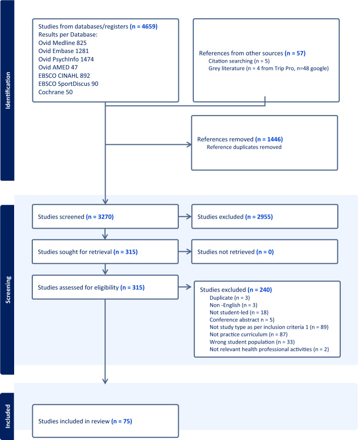 Exploring the “led” in health professional student-led experiences: a scoping review