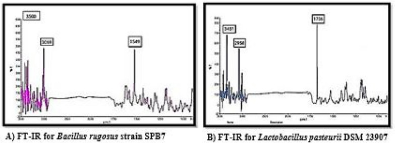Antagonistic potential and analytical profiling of plant probiotic bacteria using chromatography and mass spectrometry techniques against Botrytis cinerea and Fusarium oxysporum.