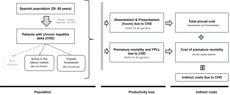Socioeconomic impact of chronic delta hepatitis in Spain: Indirect costs of work absenteeism, presenteeism, and premature mortality.