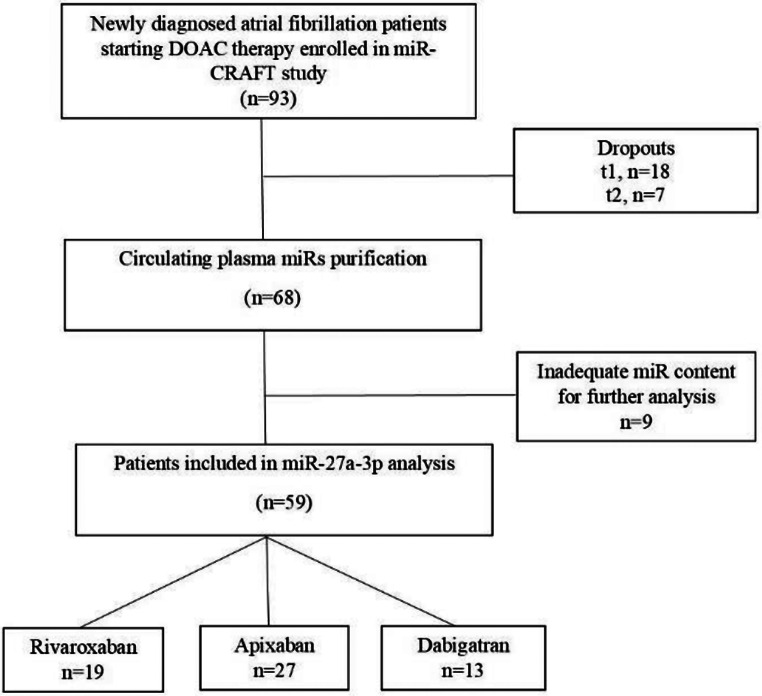 Direct oral anticoagulants do not affect miR-27a-3p expression, a regulator of coagulation cascade, in atrial fibrillation patients.
