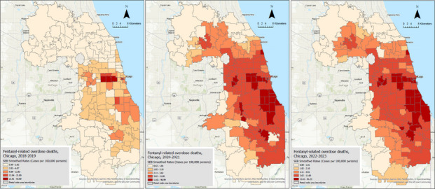 Spatiotemporal Analysis of Fentanyl-Associated Overdose Deaths in Chicago, IL, USA.