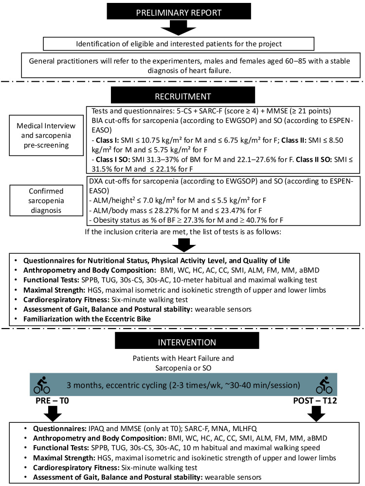 Role of eccentric cycling in older adults affected by sarcopenia and heart failure: a feasibility and efficacy study protocol.