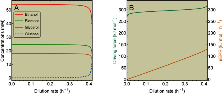 A Trade-off between Force and Flow May Lead to Reduced Entropy Production Rate during Faster Microbial Growth.