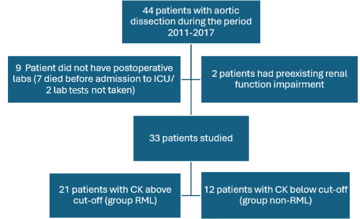 Incidence and outcome of rhabdomyolysis after type A aortic dissection surgery: A retrospective analysis.