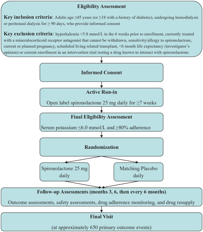 The Aldosterone Blockade for Health Improvement Evaluation in End-Stage Renal Disease (ACHIEVE) Trial: Rationale and Clinical Research Protocol.
