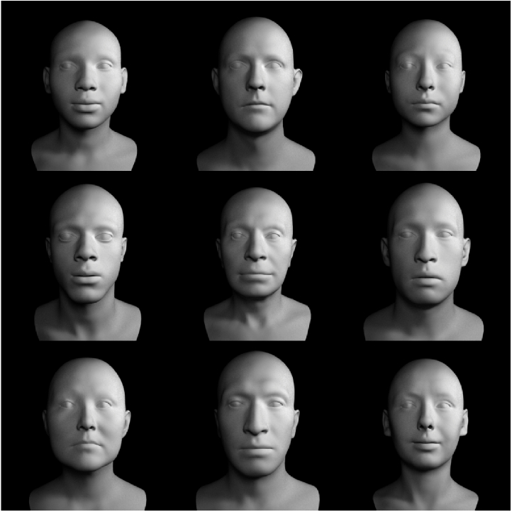 Predicting visual field boundaries from head features.