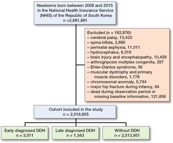 Incidence trends and perinatal risk factors of developmental dysplasia of the hip: a nationwide population-based study from South Korea.