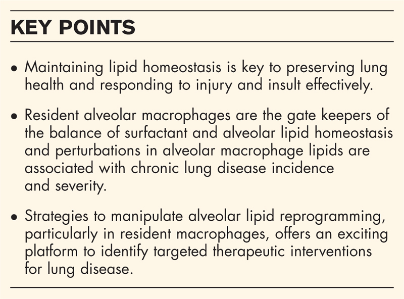 Alveolar macrophages: guardians of the alveolar lipid galaxy.