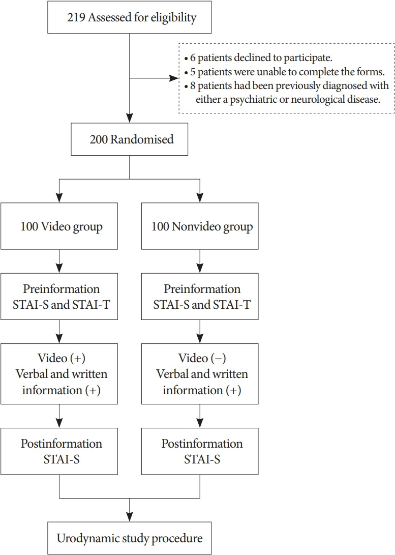 Effect of Supplementary Video Information on Patient Anxiety Before Urodynamic Testing: A Randomized Controlled Study.