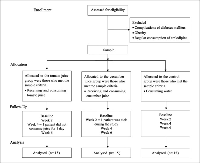 Effect of Tomato and Cucumber Juice on Blood Pressure in Hypertensive Patients: a Quasi-Experimental Study.