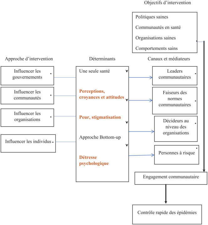 Engagement communautaire et prise en compte de la détresse psychologique, de la peur et de la stigmatisation dans la surveillance et la gestion des épidémies de la maladie à virus Ebola dans l'approche « Une seule santé » en République démocratique du Congo.
