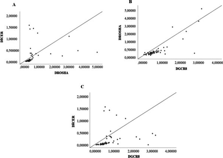Expression levels and polymorphisms of the microRNA maturing components; diagnostic values of Drosha, DGCR8 and Dicer in patients with vitiligo.