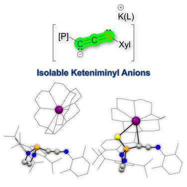Stable crystalline keteniminyl anions