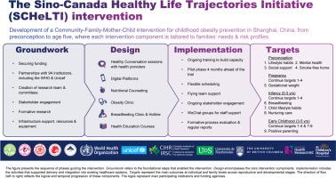 A stepwise approach to designing and delivering the SCHeLTI trial community-family-mother-child obesity prevention intervention