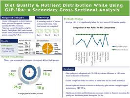 Diet quality and nutrient distribution while using glucagon-like-peptide-1 receptor agonist: A secondary cross-sectional analysis