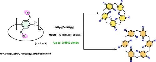 Direct synthesis of pillar[5]quinone and pillar[6]quinone by CAN oxidation of alkylated pillararenes