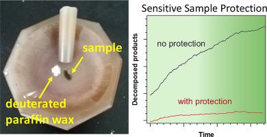 Protecting air/moisture-sensitive samples using perdeuterated paraffin wax for solid-state NMR experiments under magic-angle spinning
