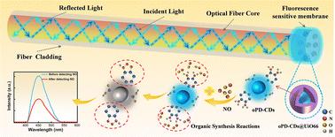 A new optical fiber sensor based on the CDs@UiO66 complex fluorescence probe for nitric oxide detection†