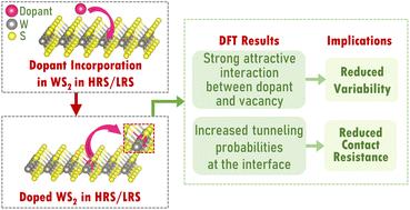Doping-induced performance optimization in monolayer WS2 memristor: reduced variability and contact resistance†