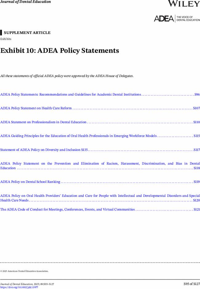 Exhibit 10: ADEA Policy Statements