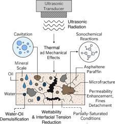 Impact of ultrasonic waves on physicochemical characteristics of subsurface fluid-rock systems: A review on mechanisms, synergistic effects, and applications