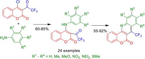 Synthesis of 7-trifluoromethyl-6H-chromeno[4,3-b]quinolin-6-ones