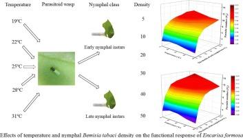 Functional response and instar preference of Encarsia formosa (Hymenoptera: Aphelinidae) parasitizing Bemisia tabaci (Hemiptera: Aleyrodidae) at different densities and temperatures
