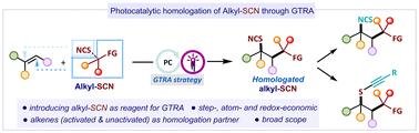 Homologation of alkyl thiocyanates through photochemical group transfer radical addition (GTRA)†