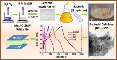 In-situ synthesized magnesium phosphate/bacterial nanocellulose composite as a sustainable material for high-performance symmetric supercapacitors