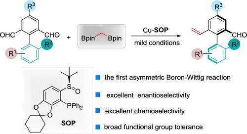 Enantioselective Copper-Catalyzed Desymmetric Olefination via the Boron-Wittig Reaction