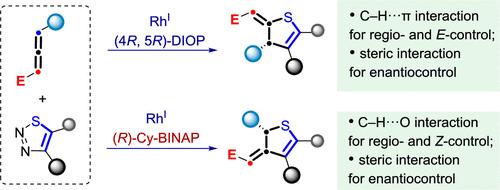 Origins of Regio- and Enantiocontrol in Rhodium-Catalyzed Synthesis of Alkylidene Dihydrothiophenes from 1,2,3-Thiadiazoles and Allenes