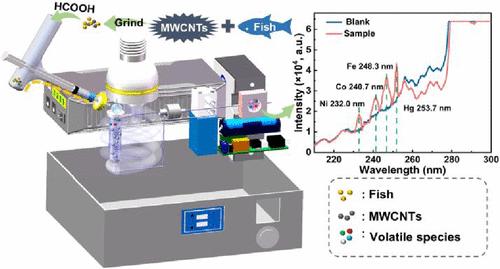 Microplasma Optical Emission Spectrometry with MWCNT-Assisted Extraction and Ultrasonic Nebulization-Enhanced Photochemical Vapor Generation for Sensitive Determination of Trace Heavy Metals in Seafood
