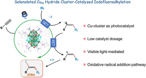 Selenolated Copper Hydride Clusters for Visible-Light Photocatalytic Iodofluoroalkylation of Alkynes
