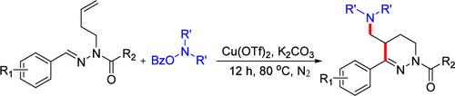 Cycloaddition Reaction of N-Homoallylacetohydrazides with O-Benzoylhydroxylamines under Copper Catalysis: Access to Tetrahydropyridazine Skeletons