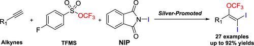 Diiodotrifluoromethoxylation of Terminal Alkynes