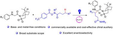 Cost-effective chiral auxiliary-assisted remote asymmetric C(sp3)–H alkylation of hydroxamic acid derivatives with glycine derivatives†