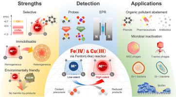 Aqueous Fe(IV) and Cu(III) species from Fenton (-like) reactions: Chemistry and environmental applications