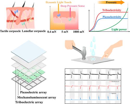 Multimodal Sensing Smart Skin System for Wide-Range and High-Sensitivity Stress Detection