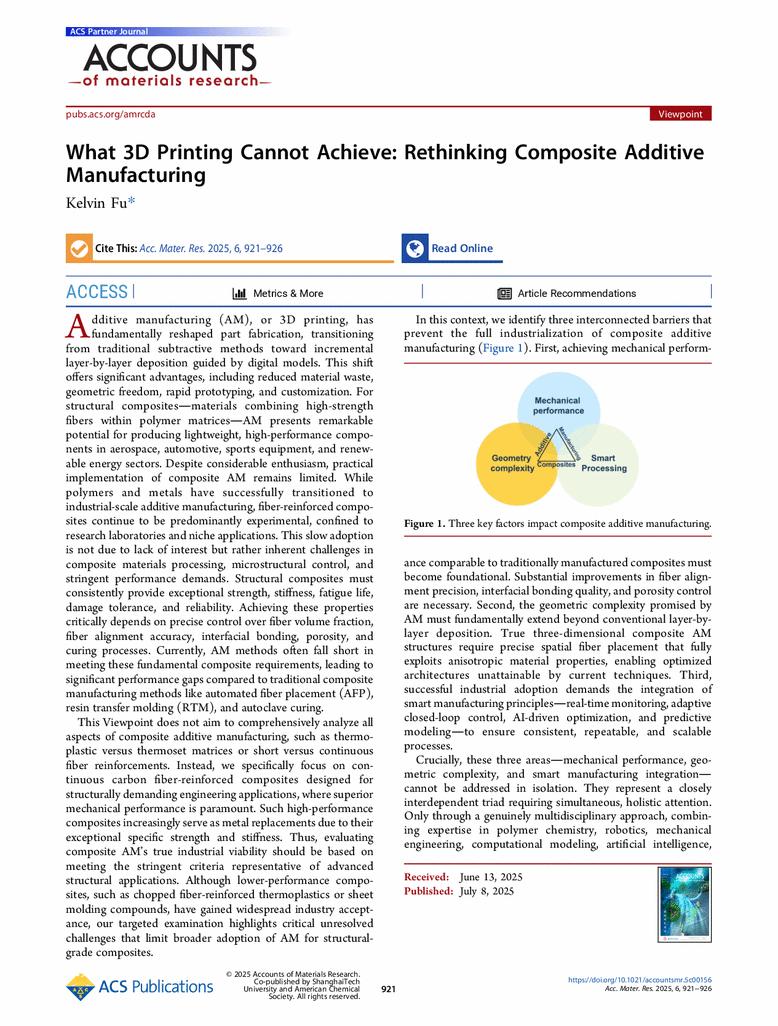 What 3D Printing Cannot Achieve: Rethinking Composite Additive Manufacturing