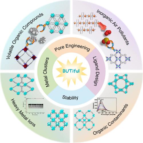 Stable Metal–Organic Frameworks for Air and Water Pollution Control