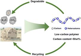 Making polymers with low carbon content: a sustainable option