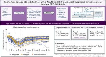 Peginterferon-alpha-2a add-on to treatment with siRNA JNJ-73763989 in virologically suppressed chronic hepatitis B: The phase II PENGUIN study