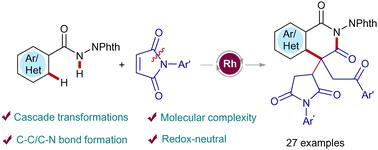 Cascade C–H functionalization/annulation of arylamides: access to succinimide-tethered isoquinoline-1,3-diones