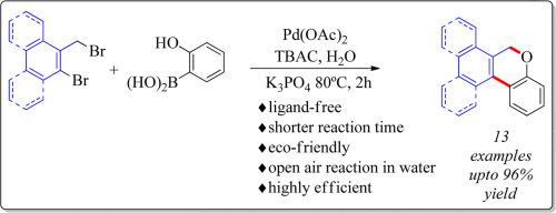 In situ produced palladium nanoparticle-catalyzed efficient synthesis of benzo[c]chromenes and analogues under aerobic and ligand-free conditions in water