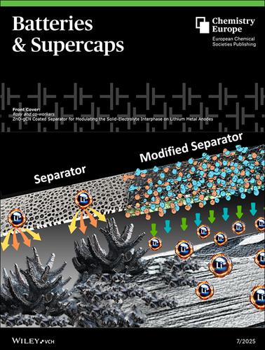 Cover Picture: ZnO-gCN Coated Separator for Modulating the Solid-Electrolyte Interphase on Lithium Metal Anodes (Batteries & Supercaps 7/2025)