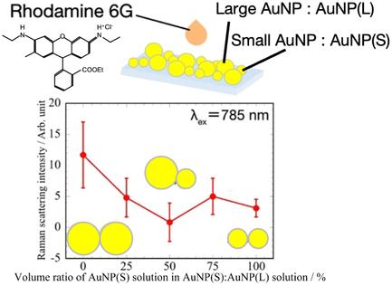 Surface-Enhanced Raman Scattering Properties of Densely-Packed Thin-Films Fabricated using Mixed Gold Nanoparticles with Different Diameters